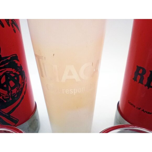 Lot of 5 Shot Glasses Sons of Anarchy Fear the Reaper Numbered Tuaca Barware - Picture 6 of 13